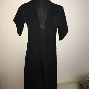 Long black cardigan